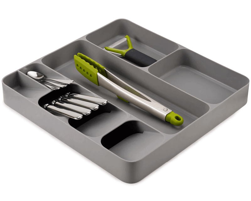 Cheer Collection Kitchen Drawer Cutlery Organizer - Large Space Saving Tray for Flatware and Silverware