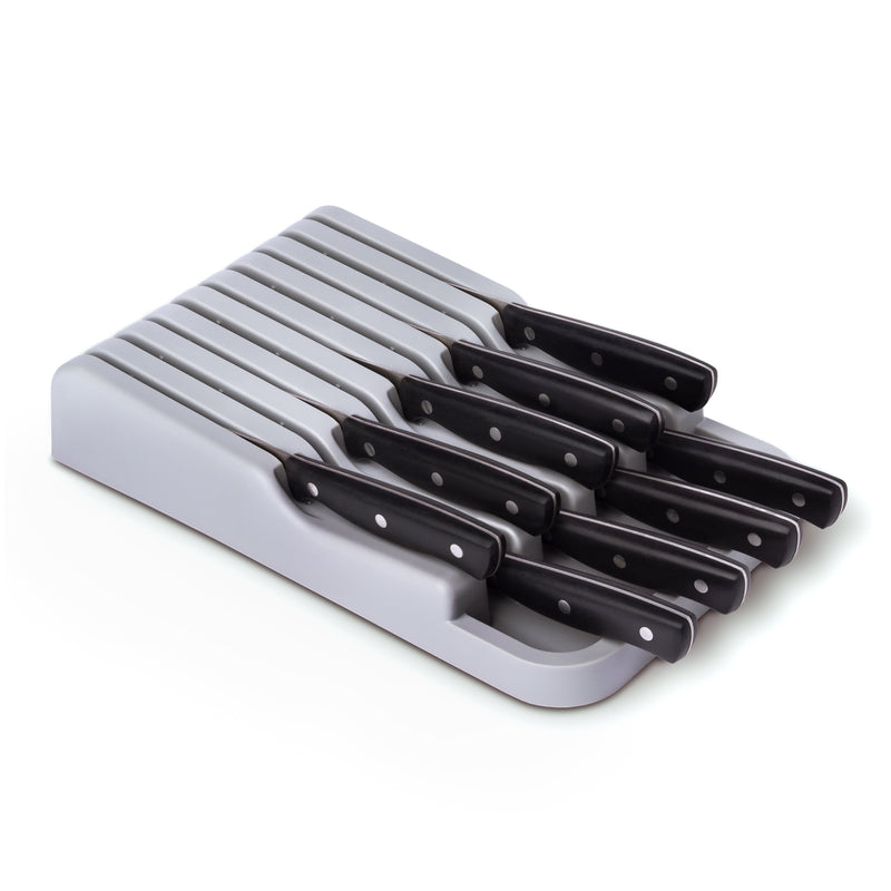 Cheer Collection Kitchen Drawer Knife Organizer - Space Saving Tray to Keep Knives Organized