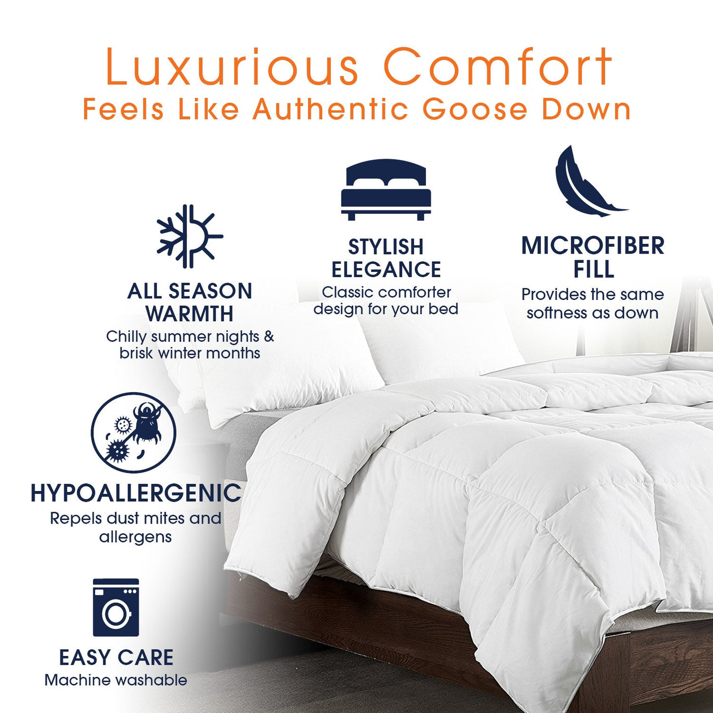 Cheer Collection Luxurious Duvet Insert Super Plush Goose Down