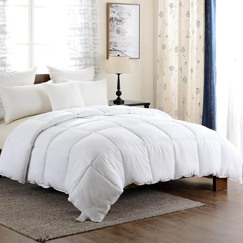 Super Plush Goose Down Alternative Twin Size White Comforter