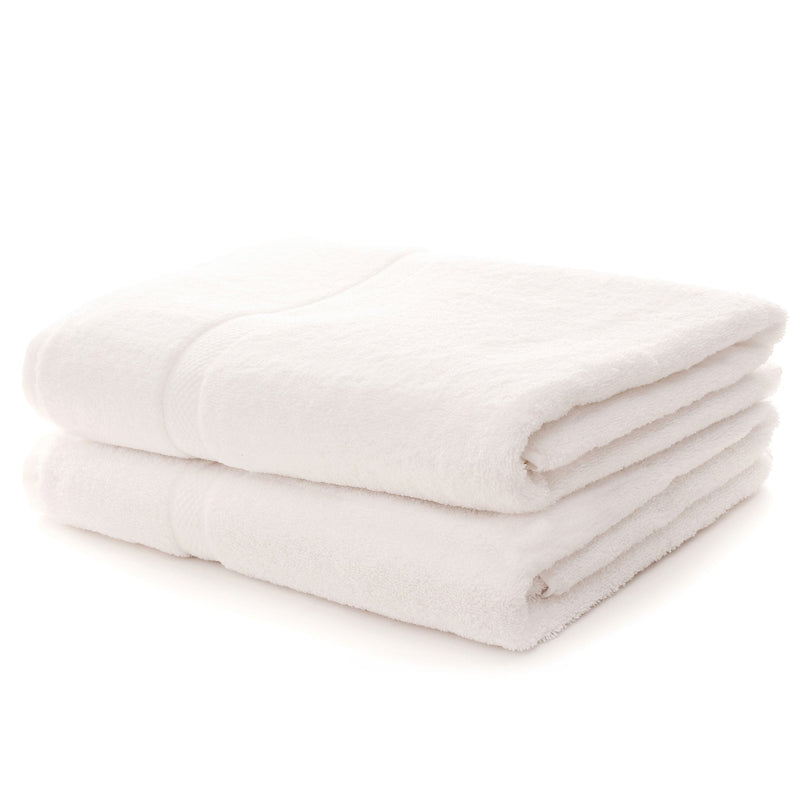 Cheer Collection Luxurious Super-soft Absorbent White Bath Sheet Towels (Set of 2)