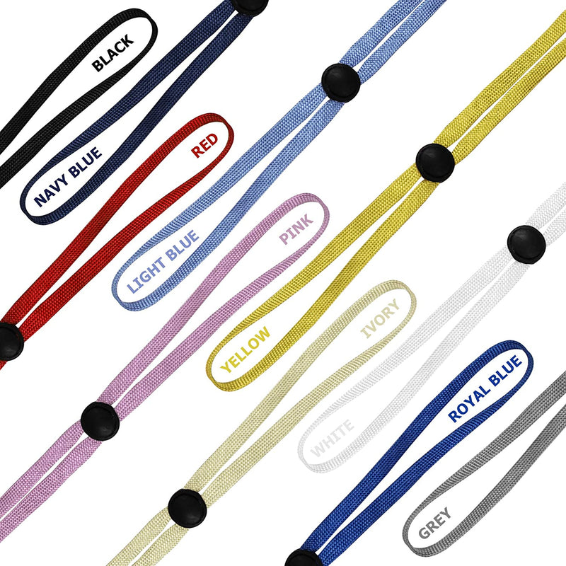 Cheer Collection Mask Lanyard for Kids Adults, Adjustable Length Face Mask Lanyard Strap - 10 Pack