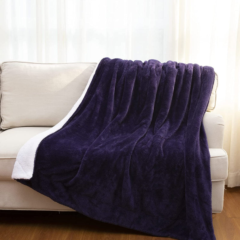 Cheer Collection Microsherpa Throw Blanket - Luxury Soft Velvet, Elegant Decorated, Stylish Accent Blanket - Cheer Collection