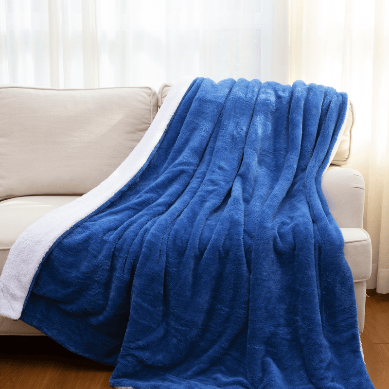 Cheer Collection Microsherpa Throw Blanket - Luxury Soft Velvet, Elegant Decorated, Stylish Accent Blanket - Cheer Collection