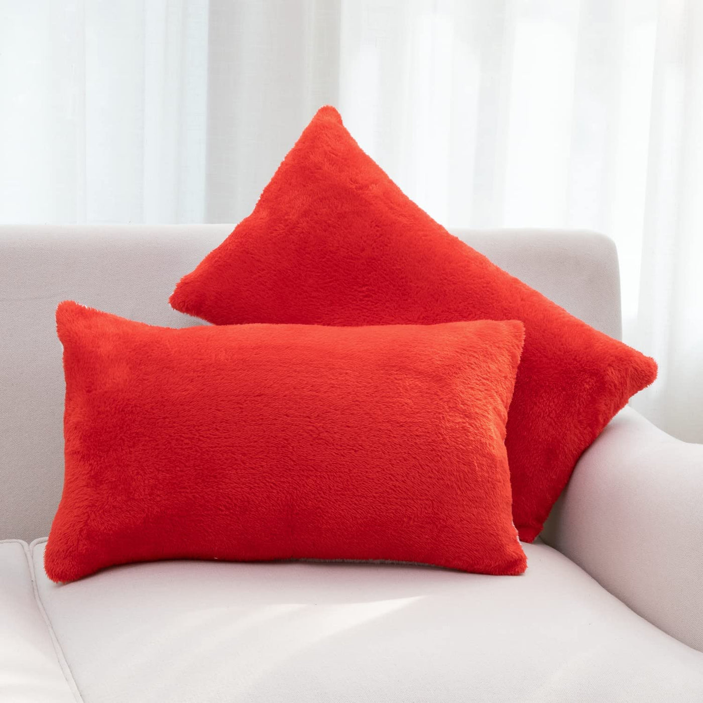 Cheer Collection Microsherpa Throw Pillow Ultra Soft and Fluffy Elega