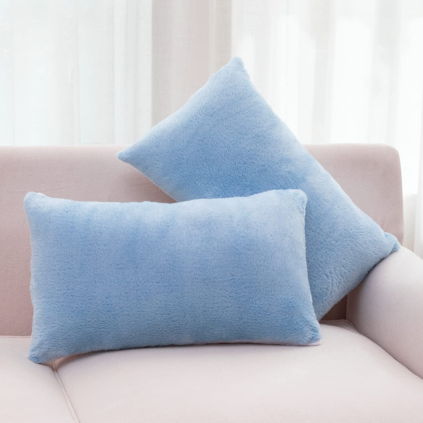 Cheer Collection Microsherpa Throw Pillow Ultra Soft and Fluffy Elega