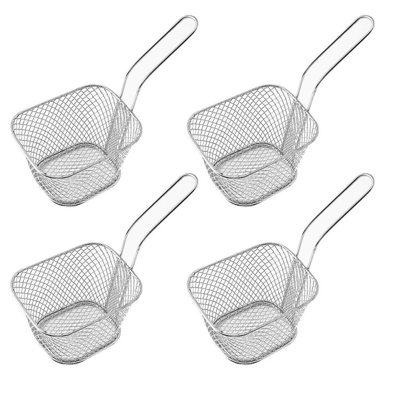 Cheer Collection Mini French Fries Baskets 4 Pack, Deep Fryer Basket, 4 Pack
