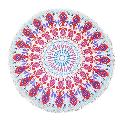 Cheer Collection Multi Purpose Decorative Terry 60 Round Beach Towel