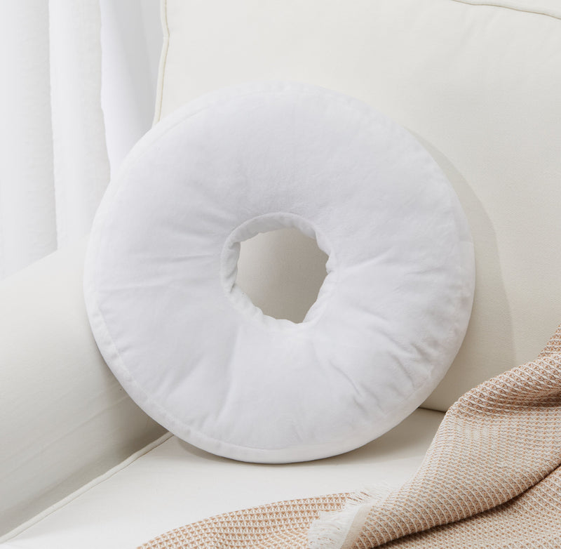 Cheer Collection Round Donut Pillow - Super Soft Microplush Doughnut Pillow and Comfy Seat Cushion for Kids and Adults