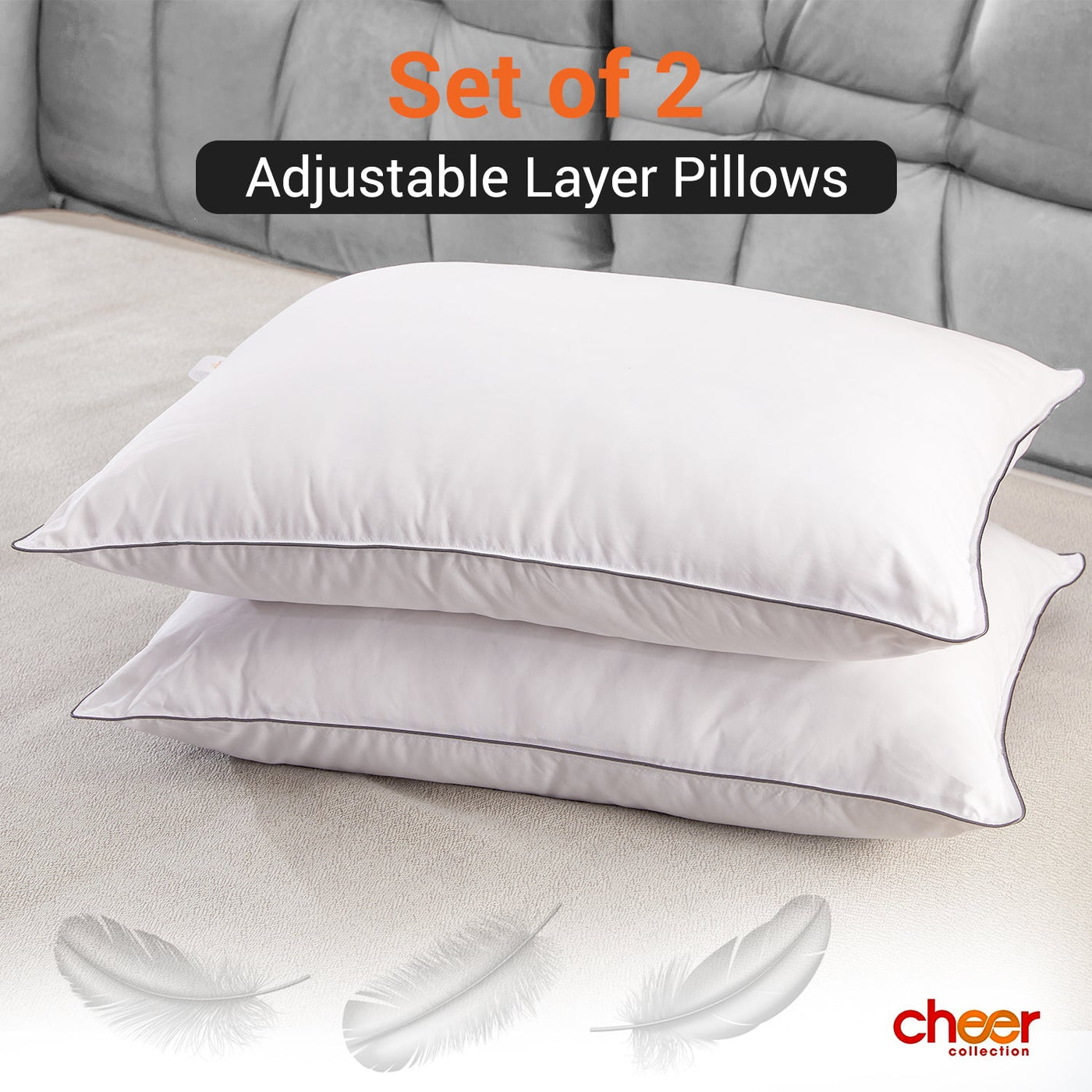 Cheer Collection Down Alternative Pillows (Set of 4) - Standard