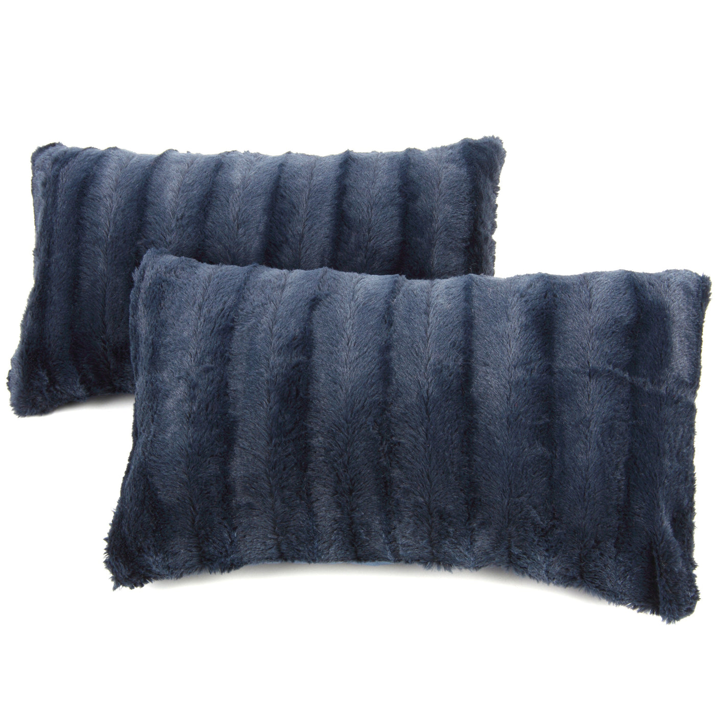 Cheer Collection Faux Fur Pillows - Decorative Throw Pillows for Couch &  Bed - Machine Washable - 20 x 20 - Maroon (Set of 2)