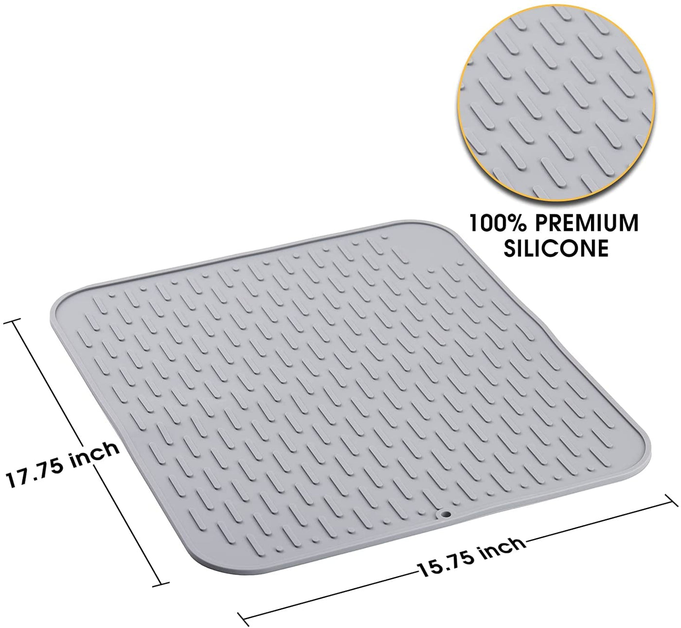 Drying Mat for Kitchen Counter Non-Slip Silicone Mat Kitchen Heat