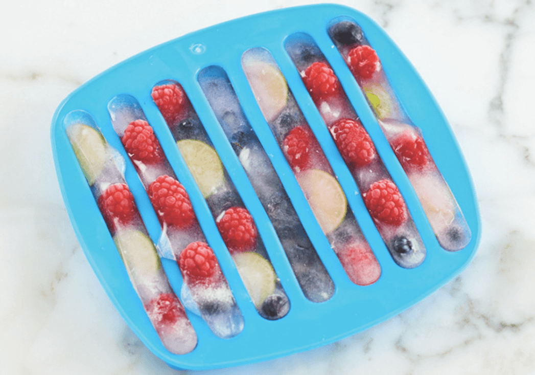 Cheer Collection Silicone Ice Stick Tray for Water Bottles - Easy Pop