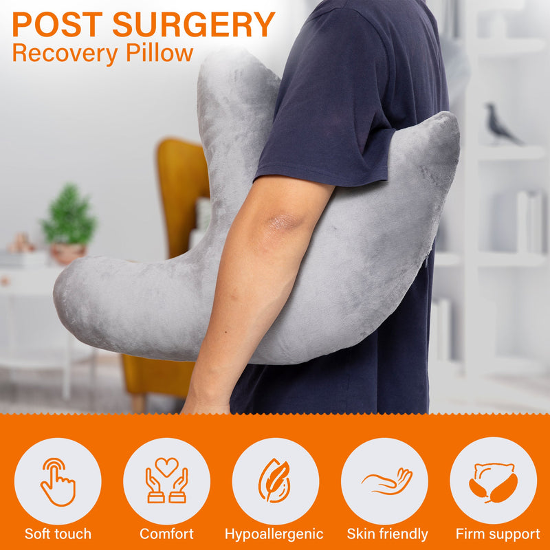 Cheer Collection W Shaped Shoulder Support Pillow, Rotator Cuff Post Surgery Cushion & for Neck and Shoulder Pain