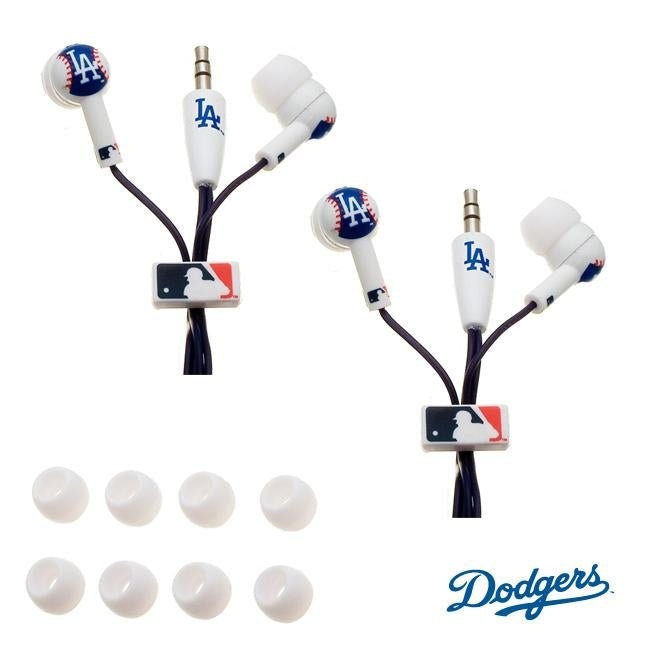 Nemo Digital MLB Los Angeles Dodgers Earbud Headphones (Pack of 2)